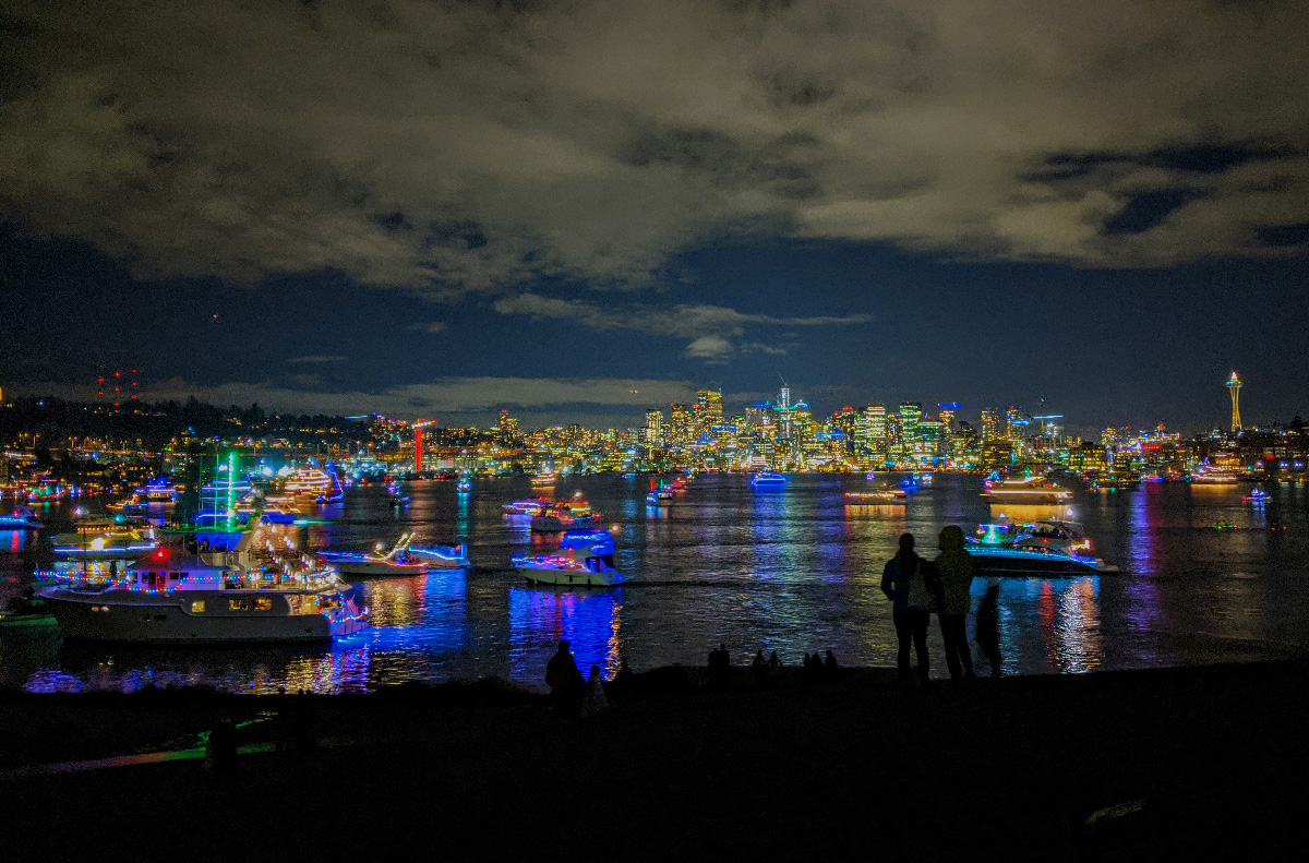 Boats and lights and music.